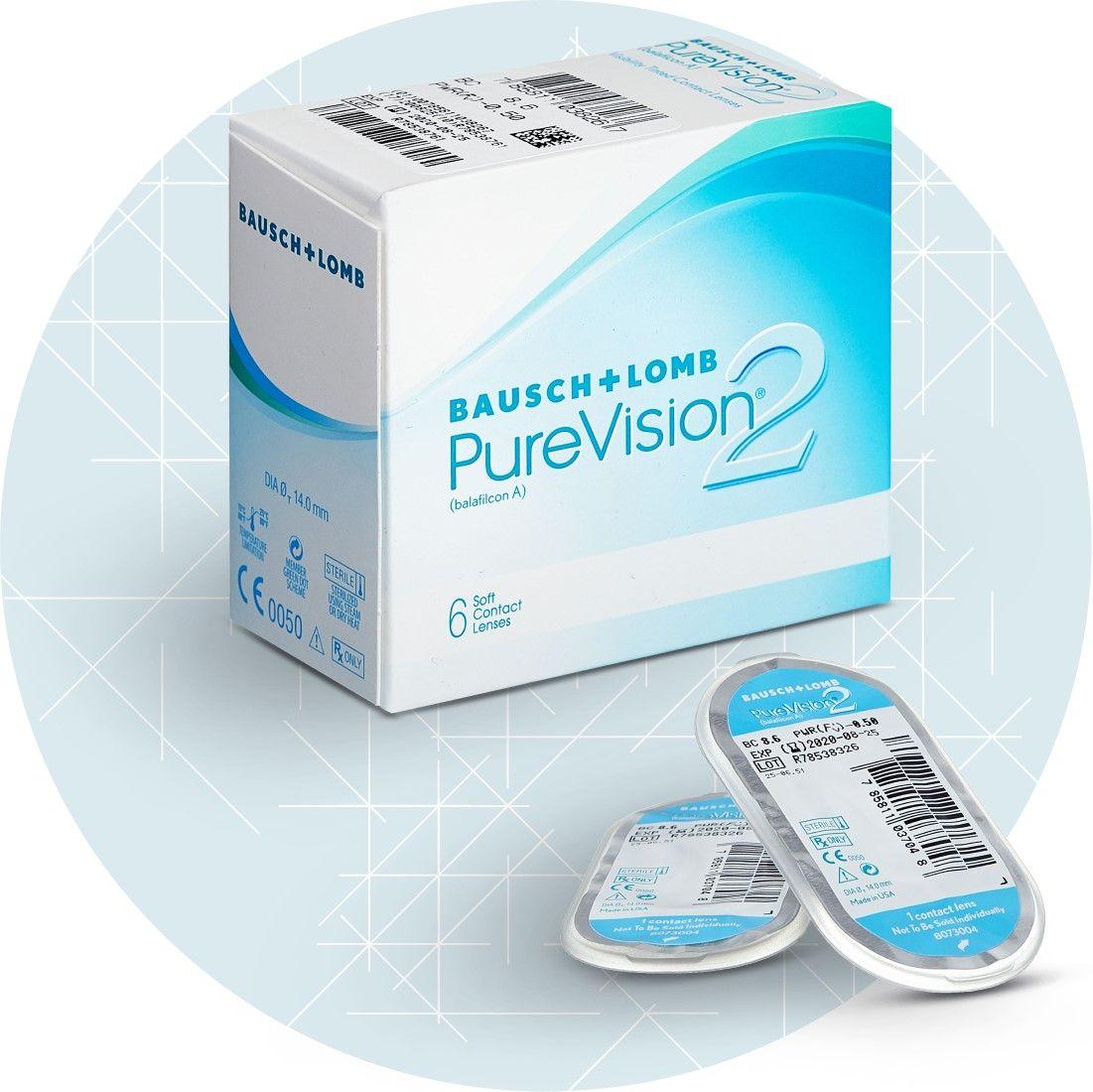 Bausch + Lomb Контактные линзы Pure Vision 2., 6 шт., -9.00 / 8.6/ 1 месяц