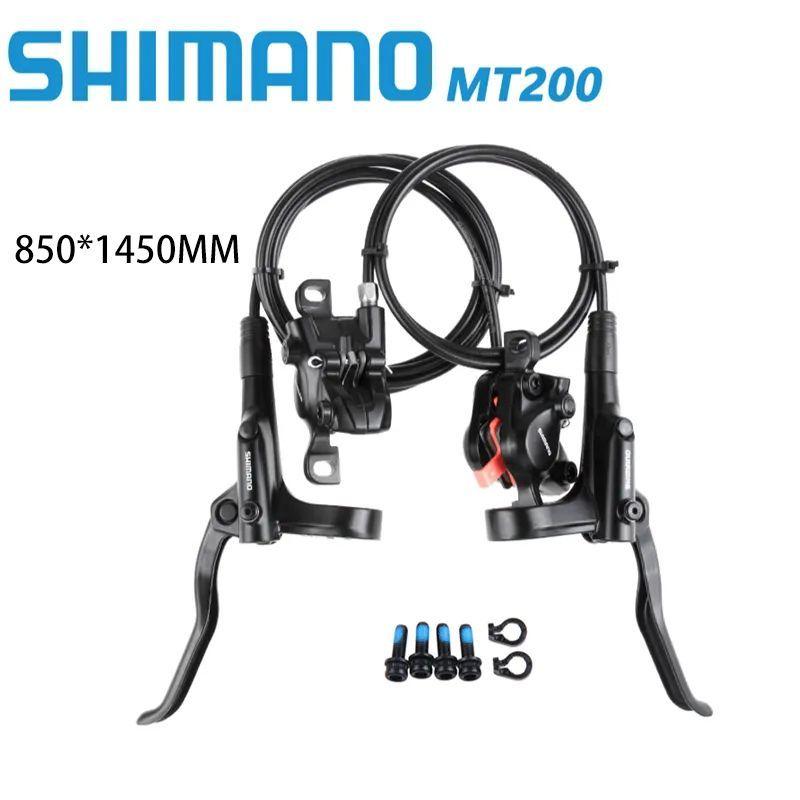 Гидравлический тормоз для горного велосипеда SHIMANO MT200, гидравлический дисковый тормоз, 850/1450 мм