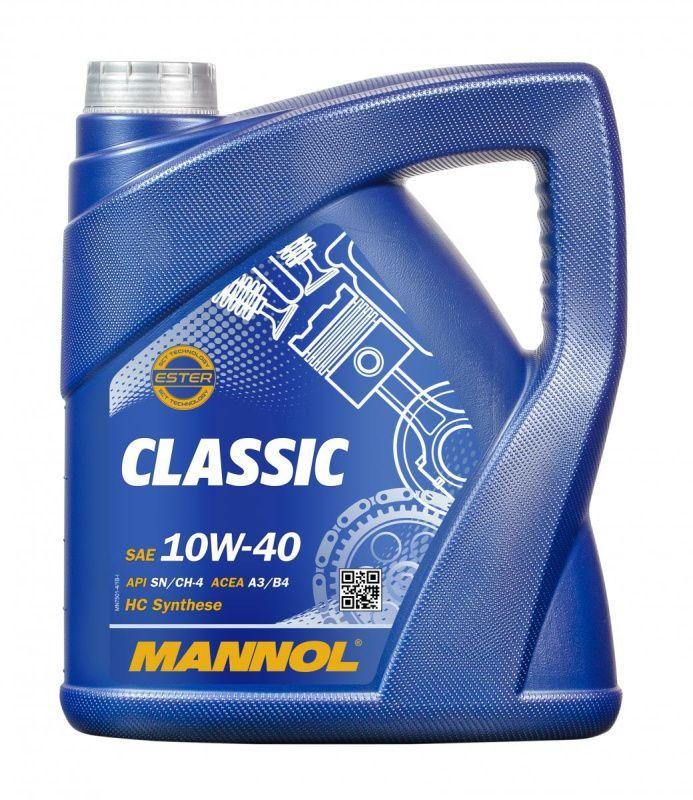 MANNOL Classic 10W-40 Масло моторное, Полусинтетическое, 5 л