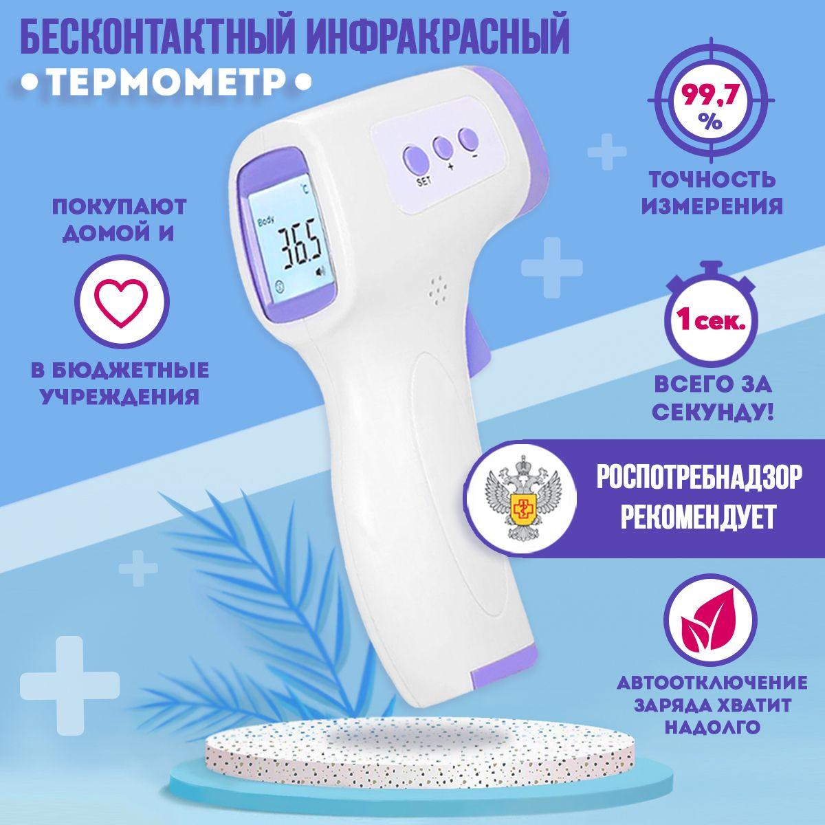 EcoAir | Термометр бесконтактный инфракрасный Belove LM-6681 (без батареек) / Безопасный градусник безртутный для детей и взрослых / Термометр для учреждений и дома