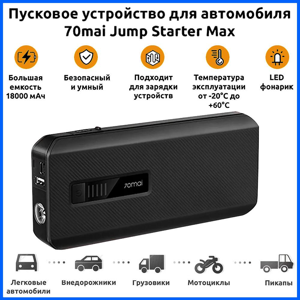 Портативное пусковое устройство 70mai Jump Starter Max Midrive PS06 черный