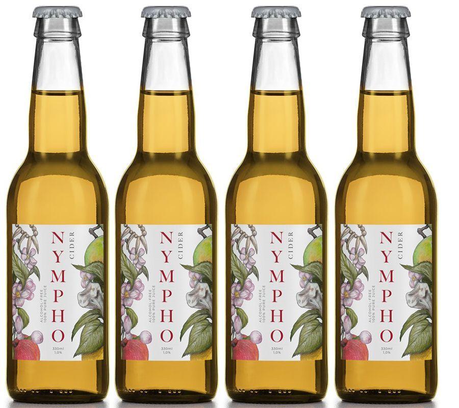 Сидр безалкогольный яблочный Cider Rebel Apple Nympho, 4 шт по 0.33л