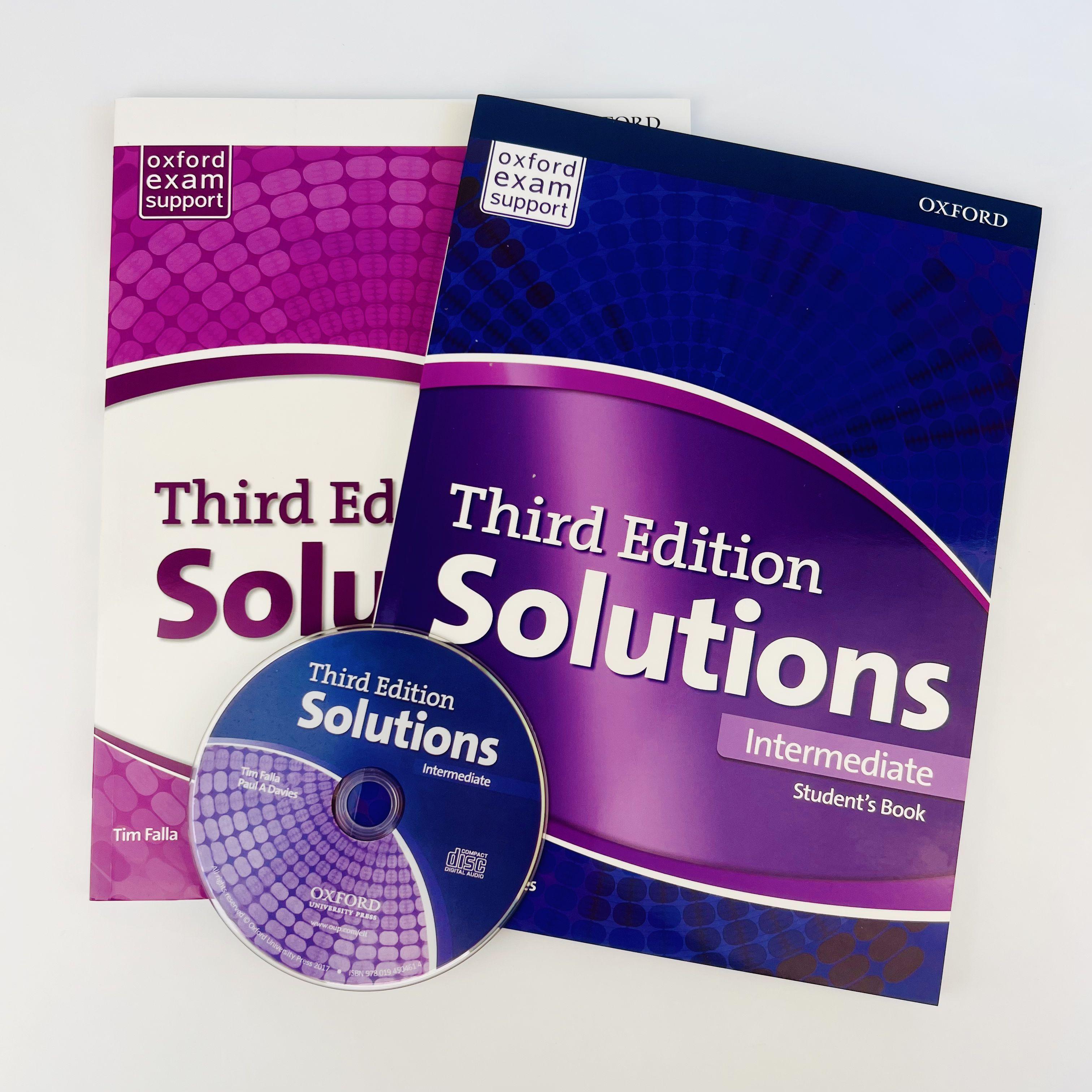 Solutions Intermediate third Edition ПОЛНЫЙ КОМПЛЕКТ: Student's Book + Workbook + Диск | Хадсон Джейн, Фэлла Тим