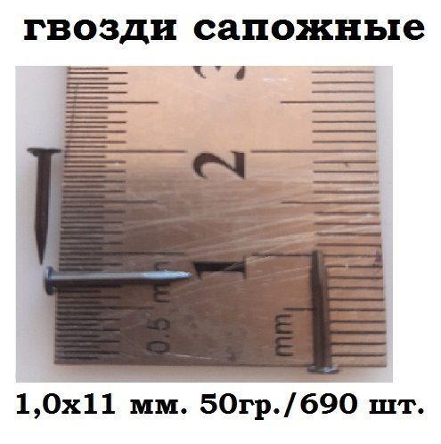 Гвозди 1 x 11 мм  690 шт  0.05 кг