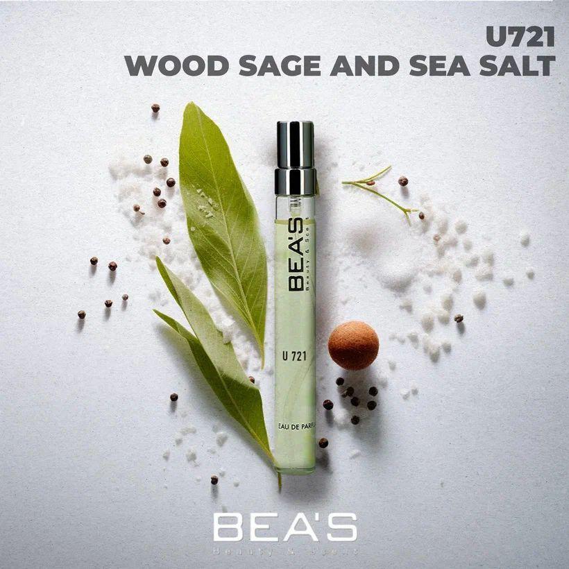 Туалетная вода Унисекс Wood Sage And Sea Salt Вуд Сэйдж энд Си Солт U721 10 мл, компактный парфюм, атомайзер перезаправляемый флакон парфюмерная туалетная вода духи