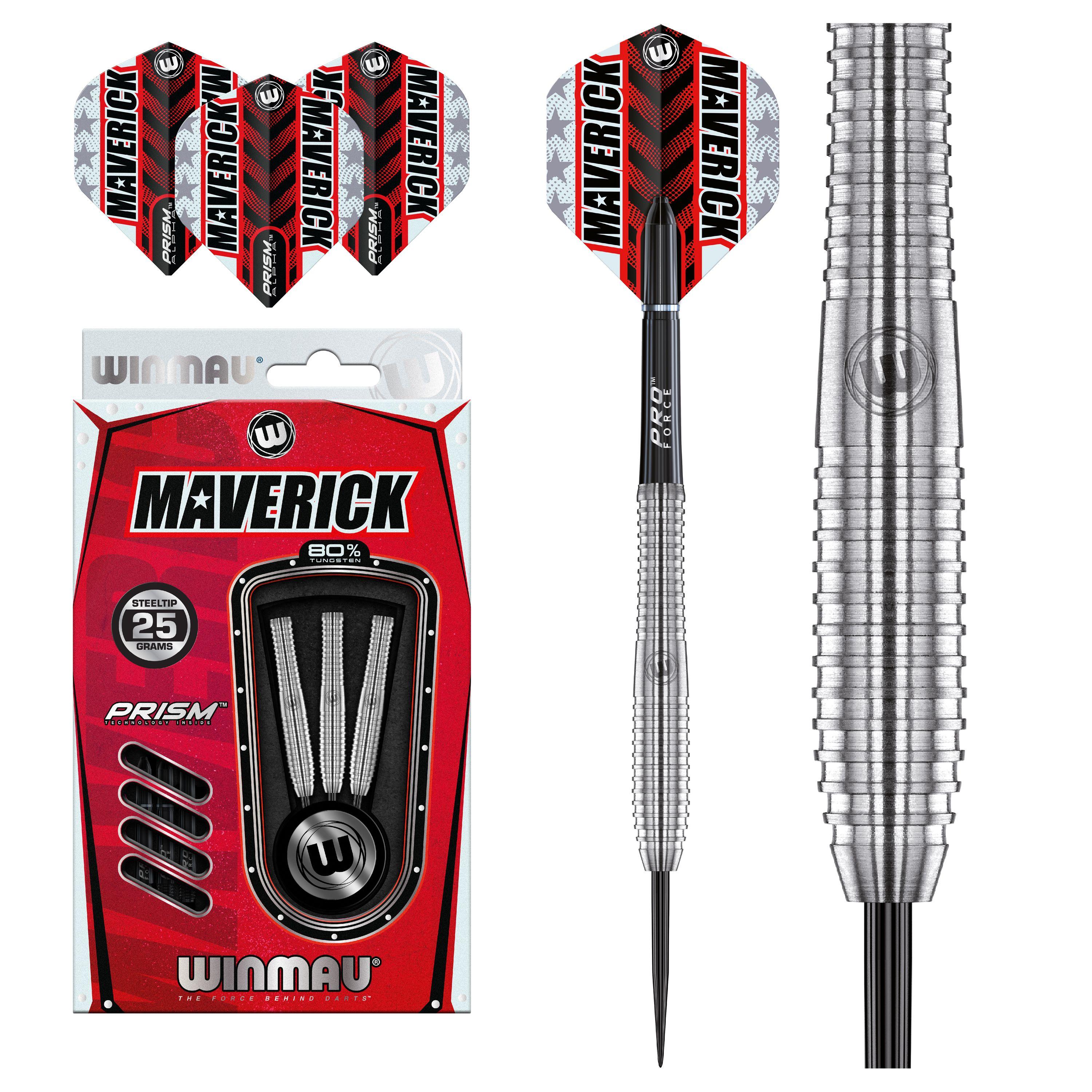 Вольфрамовые дротики 25гр Winmau Maverick steeltip (профессиональный уровень). Дротики для Дартс.