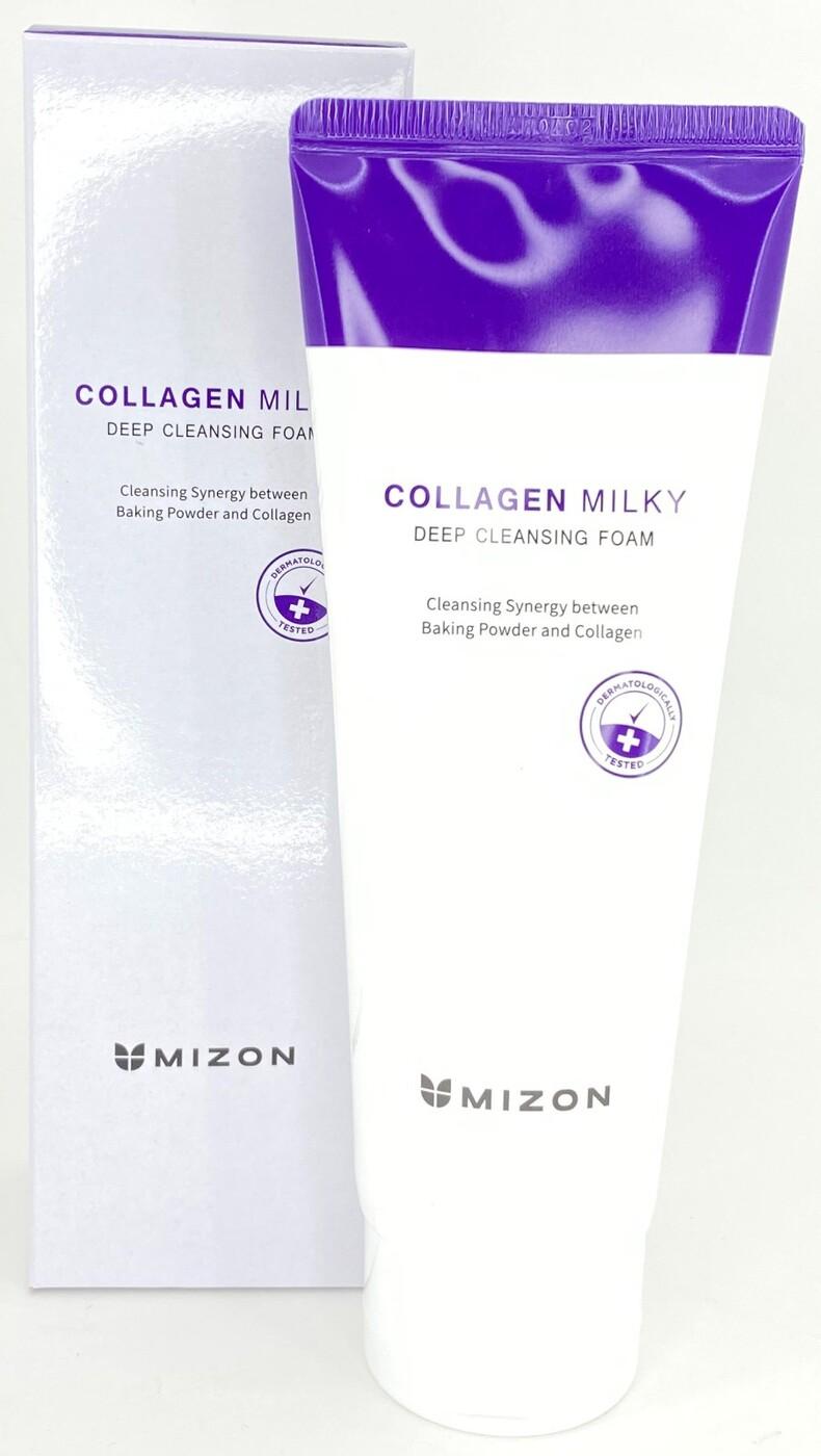 Mizon Глубокоочищающая пенка с коллагеном Collagen Milky Deep Cleansing Foam 150 гр