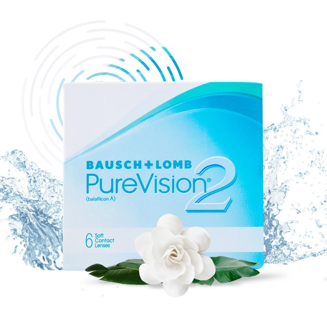 Контактные линзы плановой замены Pure Vision 2 HD -2.5 / 14.0 / 8.6, 6шт.