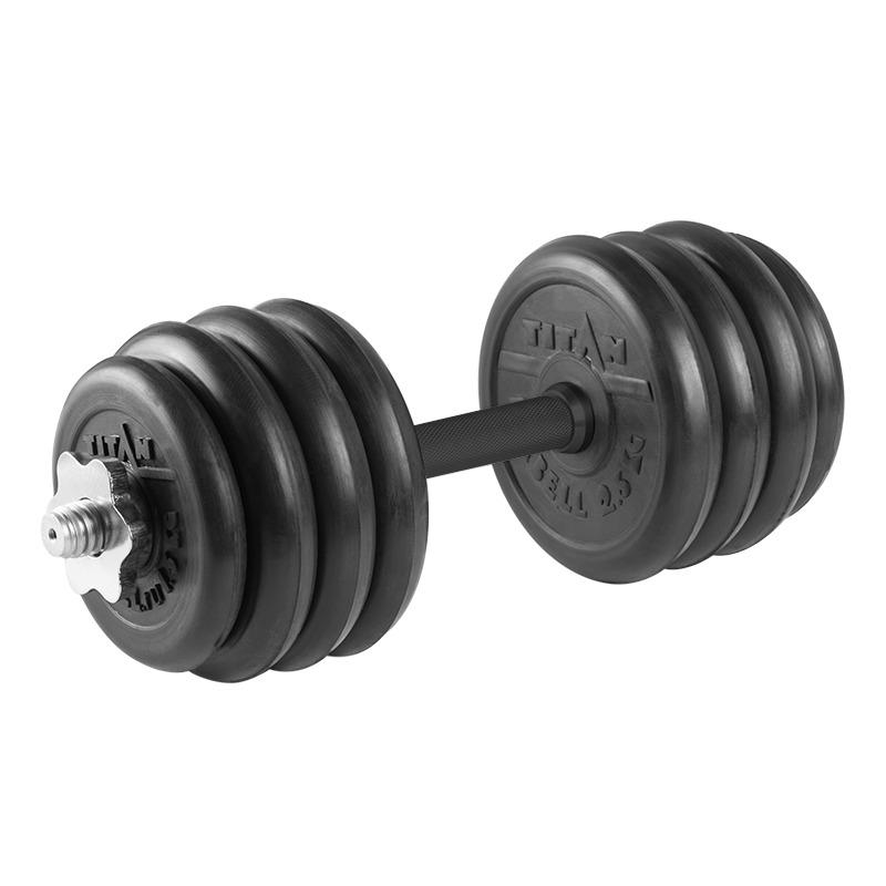 Гантель разборная 20 кг TITAN Barbell - d26, Комплектация №2 с обрезиненной ручкой