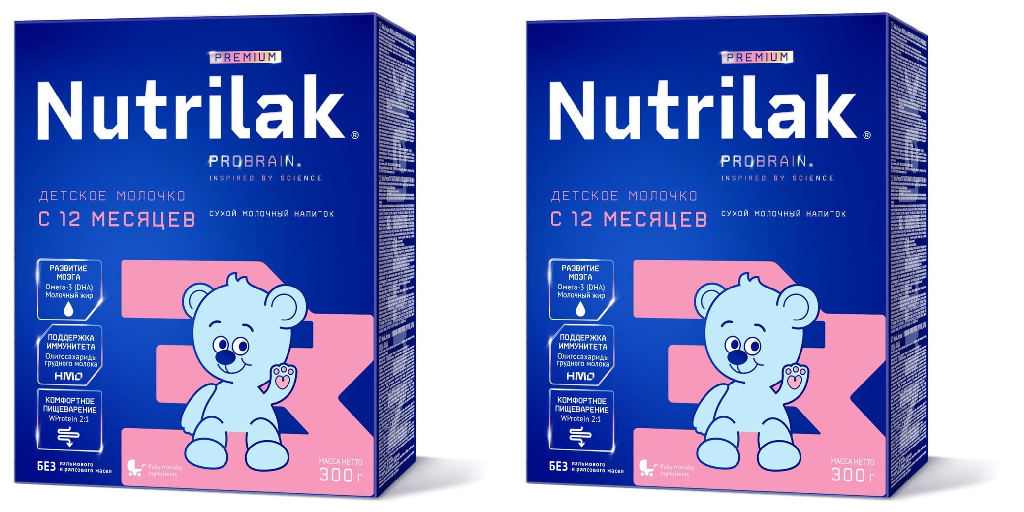 Молочная смесь Nutrilak Premium 3, с 12 месяцев, 300 грамм * 2 пачки