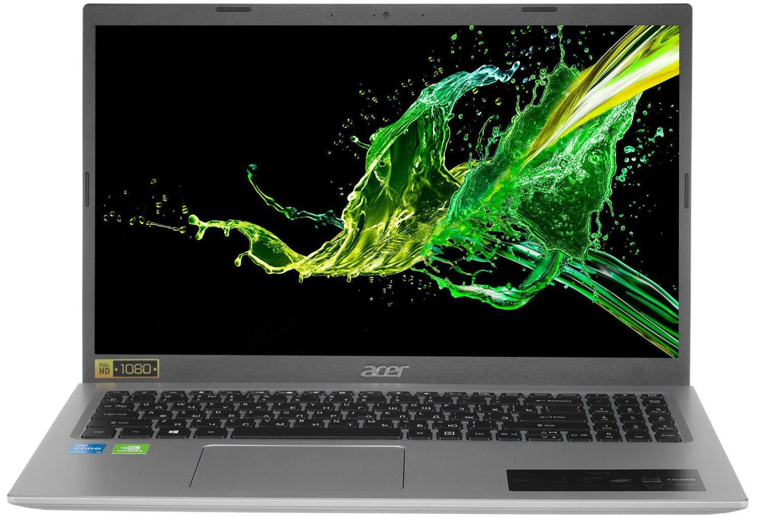 Acer Aspire 5 A515-56G-34BU (NX.AT2ER.002) Игровой ноутбук 15,6", Intel Core i3-1115G4, RAM 8 ГБ, SSD 256 ГБ, NVIDIA GeForce MX450 (2 ГБ), Без системы, (NX.AT2ER.002), серебристый, Русская раскладка