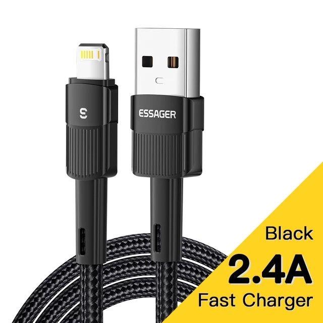 reservice Кабель для мобильных устройств USB 3.0 Type-A/Apple Lightning, 1 м, черный