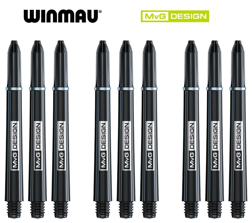 Хвостовики (9 шт) для дротиков WINMAU NYLON MvG (Black, Medium, 48mm) Michael van Gerwen.