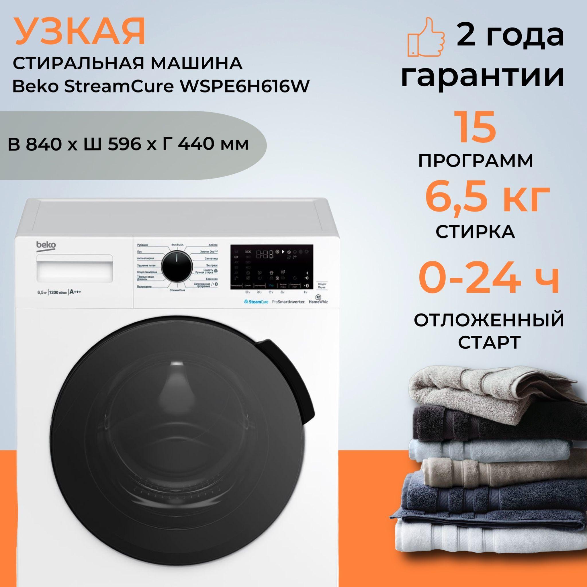 Стиральная машина Beko WSPE6H616W (Цвет: White)