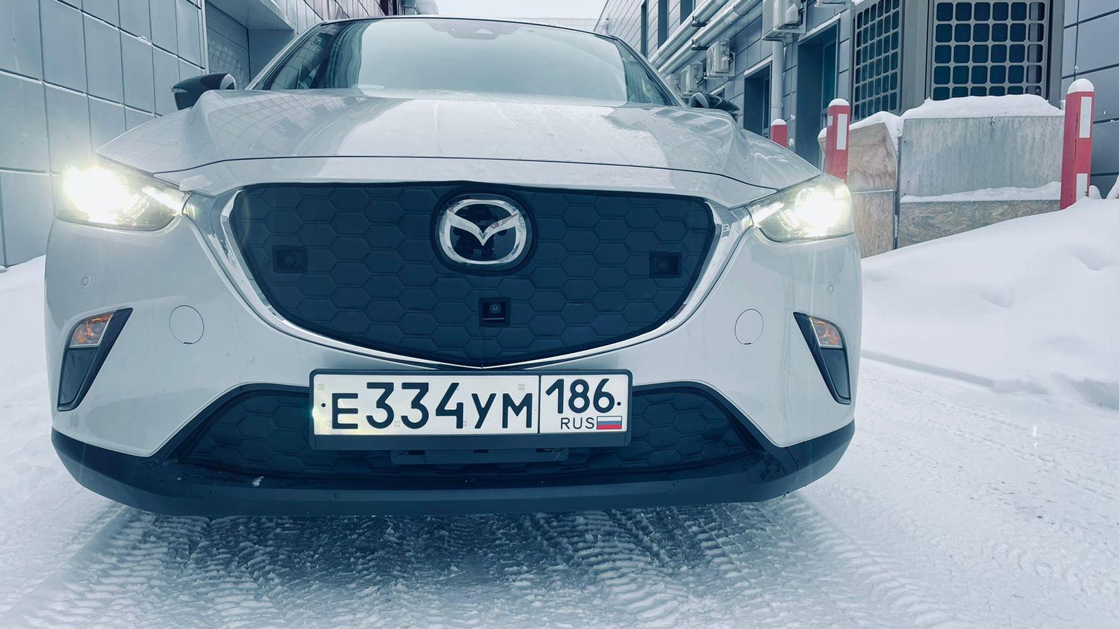 Утеплитель радиатора и бампера для Mazda CX-3 Мазда ЦеИкс 3 (2015-2018) I КАМЕРА и ПАРКТРОНИКИ