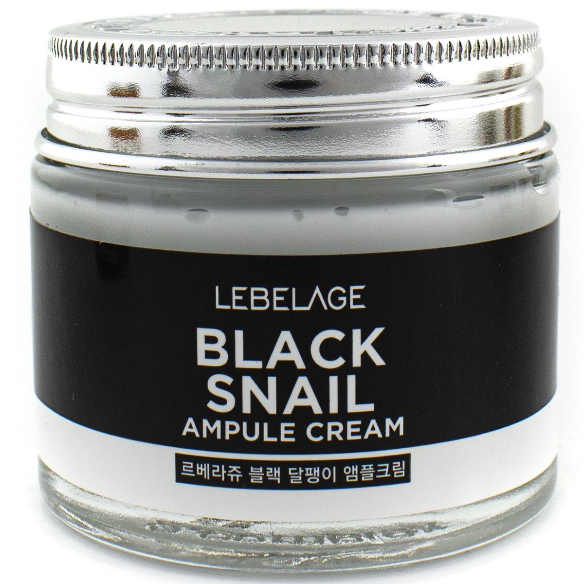 Lebelage Ampule Cream Вlack Snail Ампульный крем для лица с экстрактом улиточного муцина 70 мл