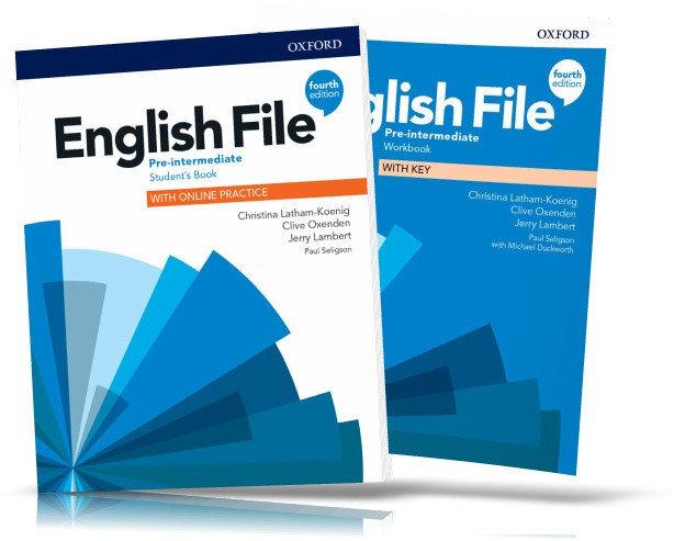 English File Pre Intermediate Students Book + Workbook + DVD. 4th edition