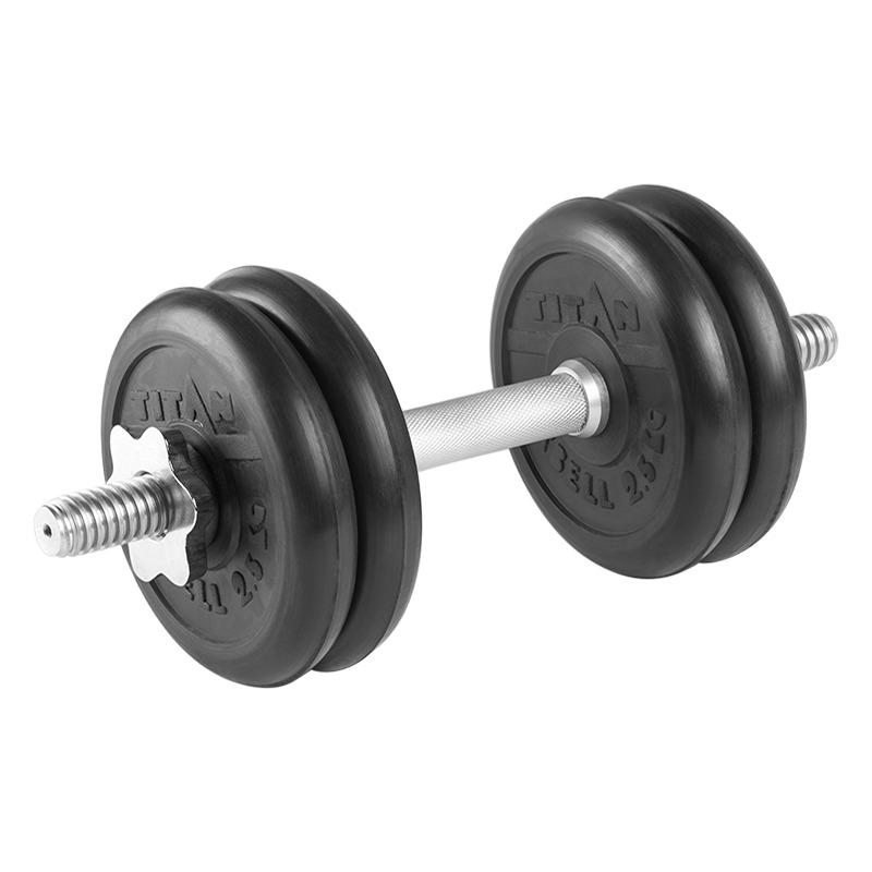 Гантель разборная 12 кг TITAN Barbell - d26, Комплектация №1 с железной ручкой