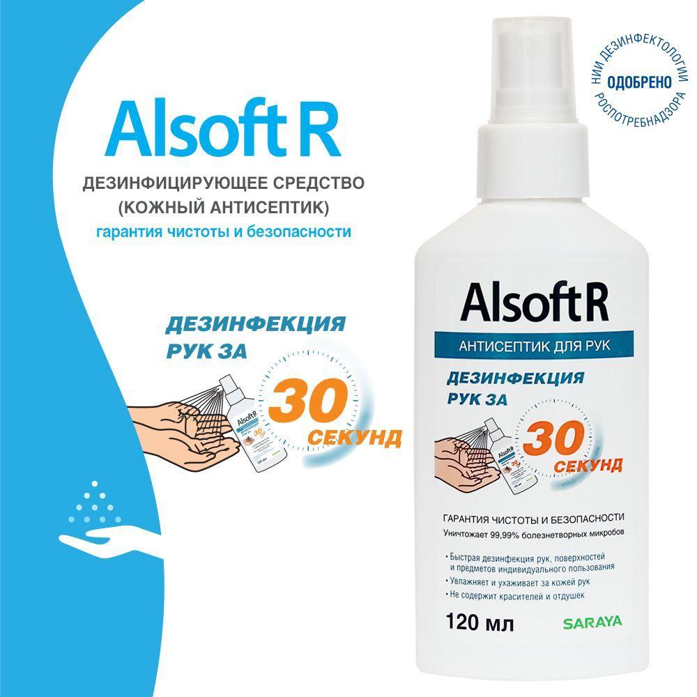 Alsoft R | Дезинфицирующее средство для рук и поверхностей Alsoft R, 120 мл