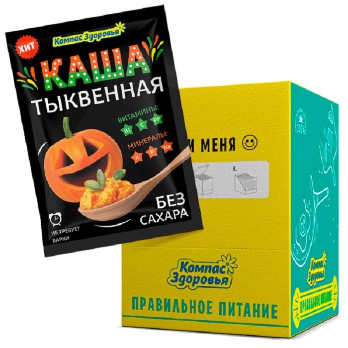 Каша "Тыквенная" 10 шт. х 30 г, Компас Здоровья