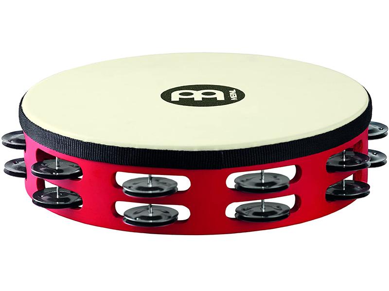 Meinl | TAH2BK-R-TF Touring Тамбурин 10", с пластиком, 2 ряда бубенцов, красный, Meinl