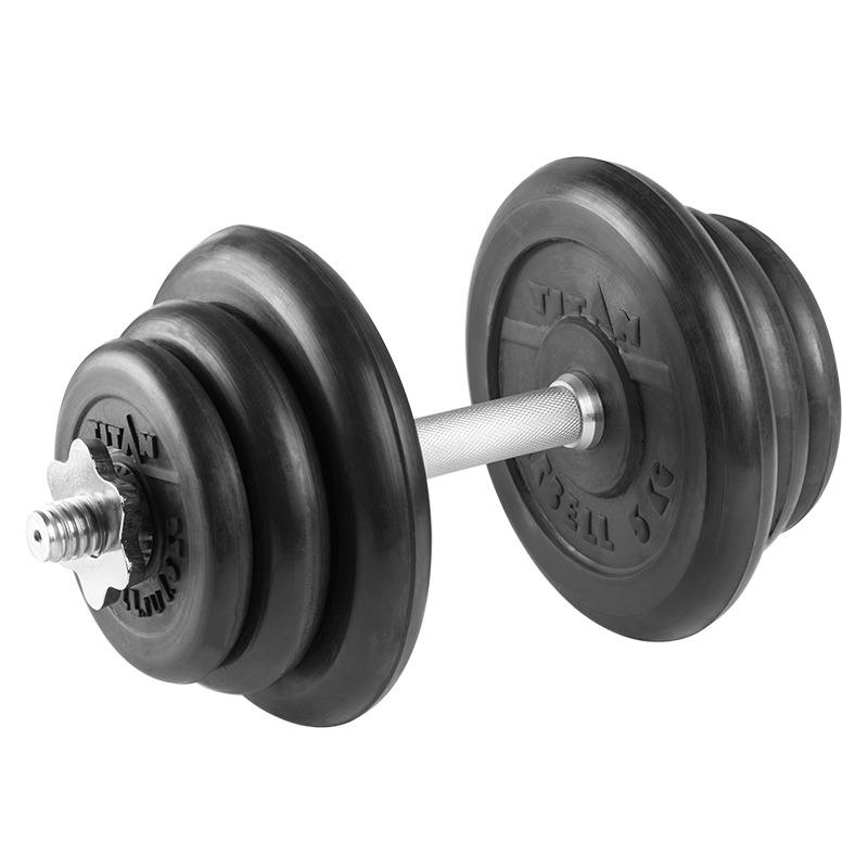 Гантель разборная 20 кг TITAN Barbell - d26, Комплектация №1 с железной ручкой