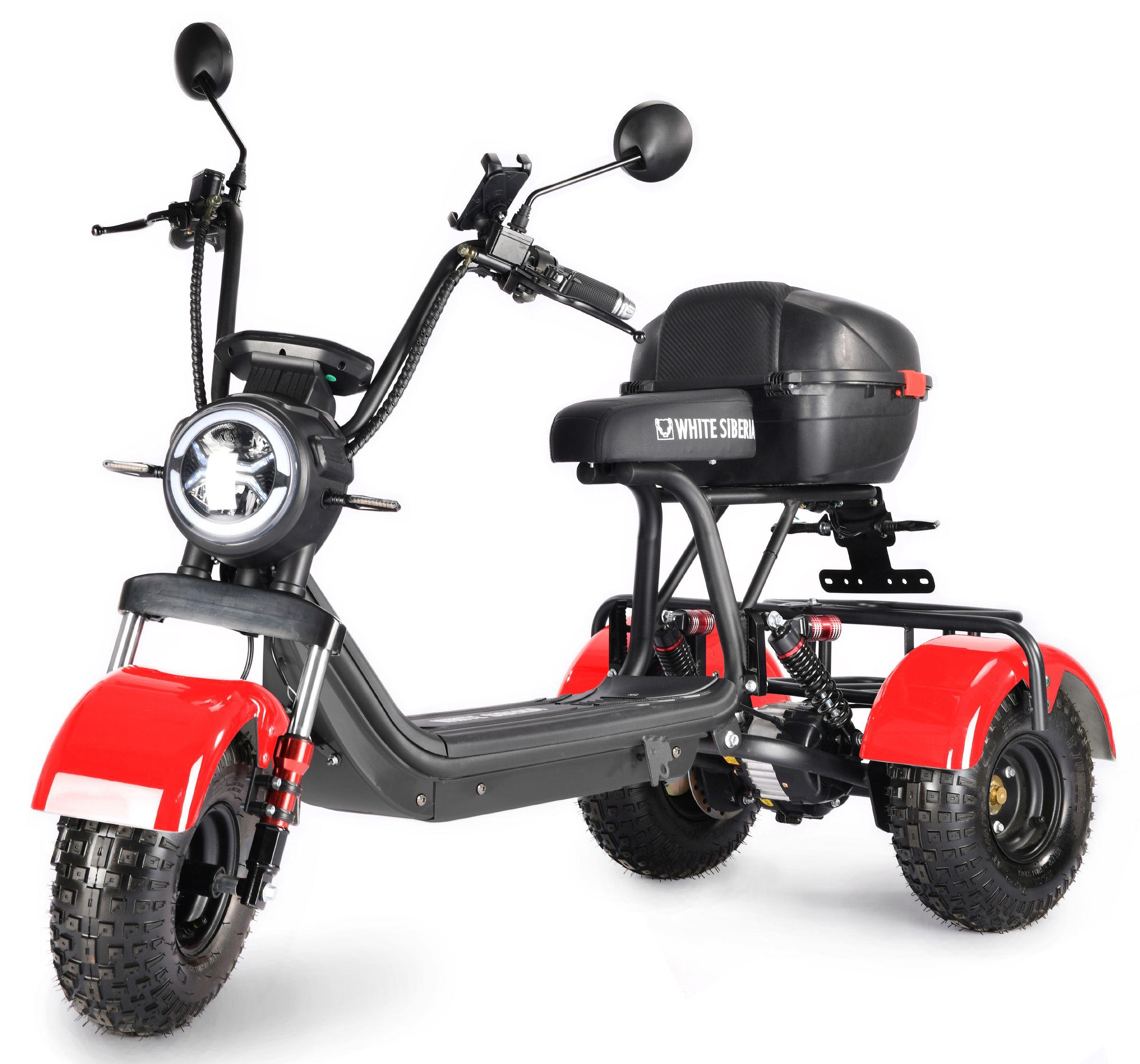 White Siberia Электроскутер TRIKE MINI 1500W, красный