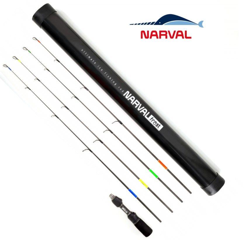 Narval | Удочка зимняя Narval Frost Ice Rod Gen.3 Set 77cm / В комплекте рукоятка, 4 хлыста, тубус и чехол / Набор для зимней рыбалки Нарвал Фрост