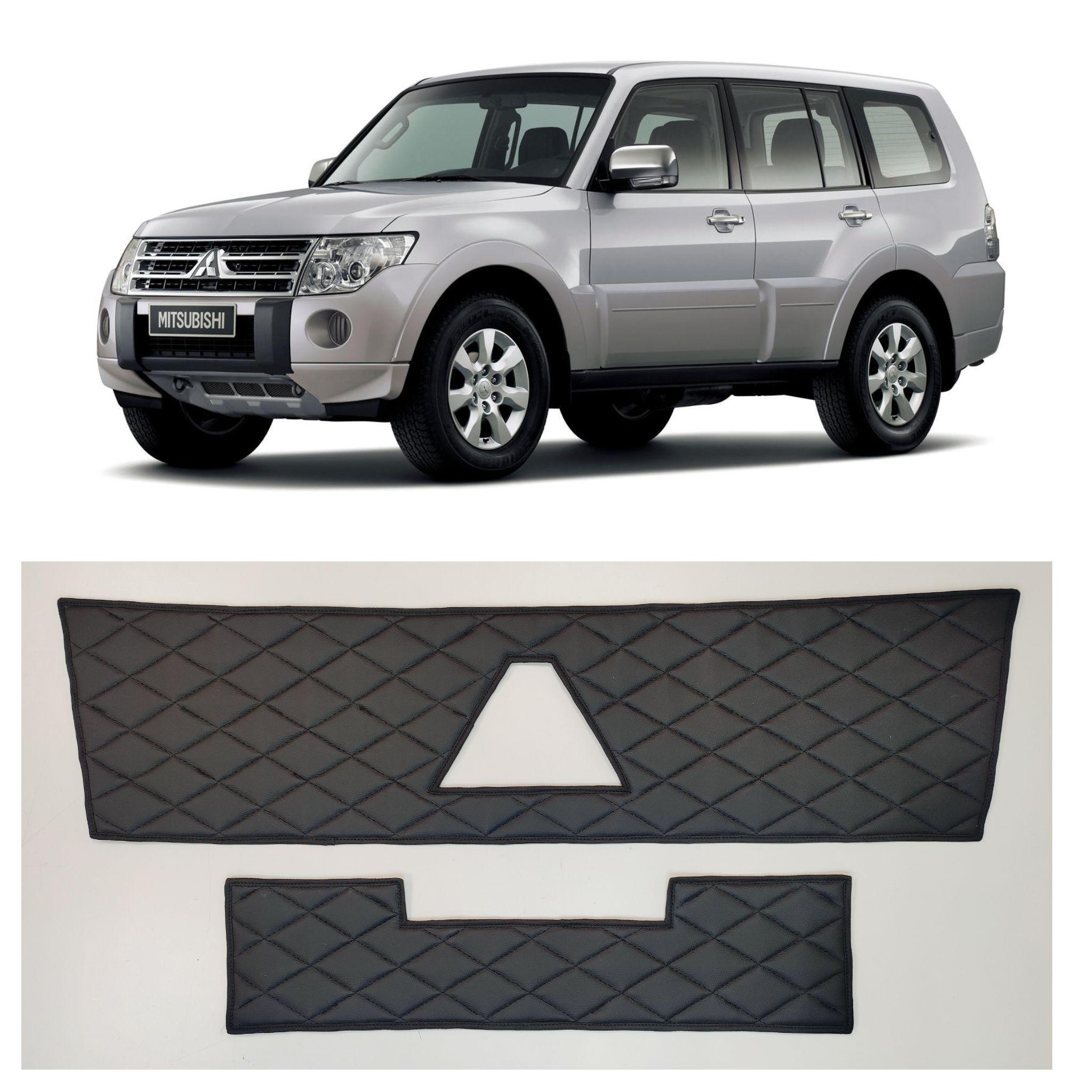 Утеплитель радиатора для Mitsubishi Pajero 4 2006-2011 (черный ромб)