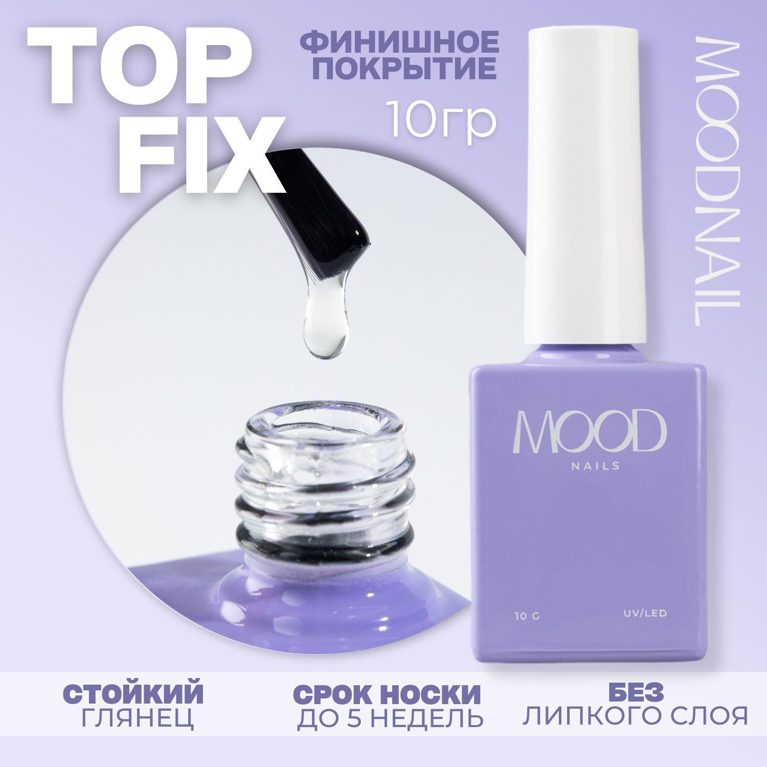 MOODNAIL Топ для ногтей глянцевый прозрачный 10 мл