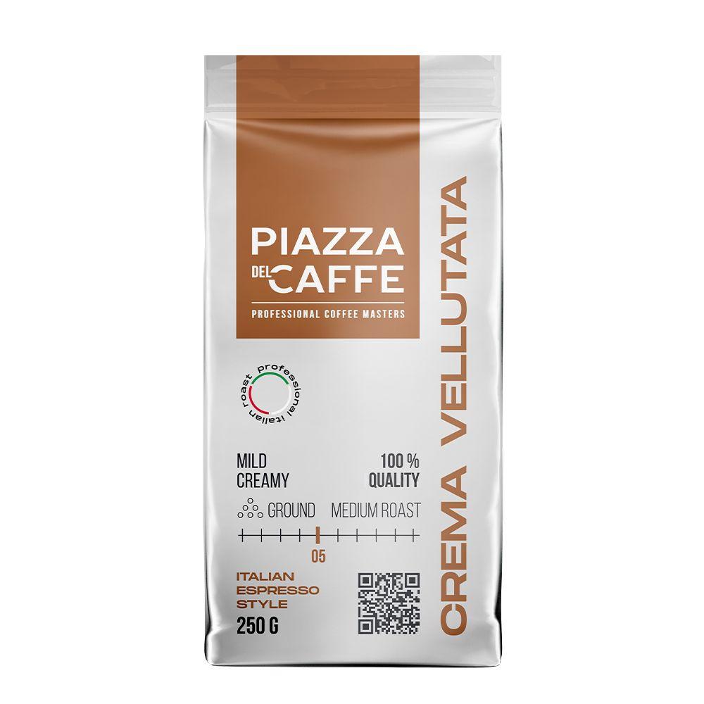 Кофе молотый Piazza del Caffe Crema Velllutata,  250 г