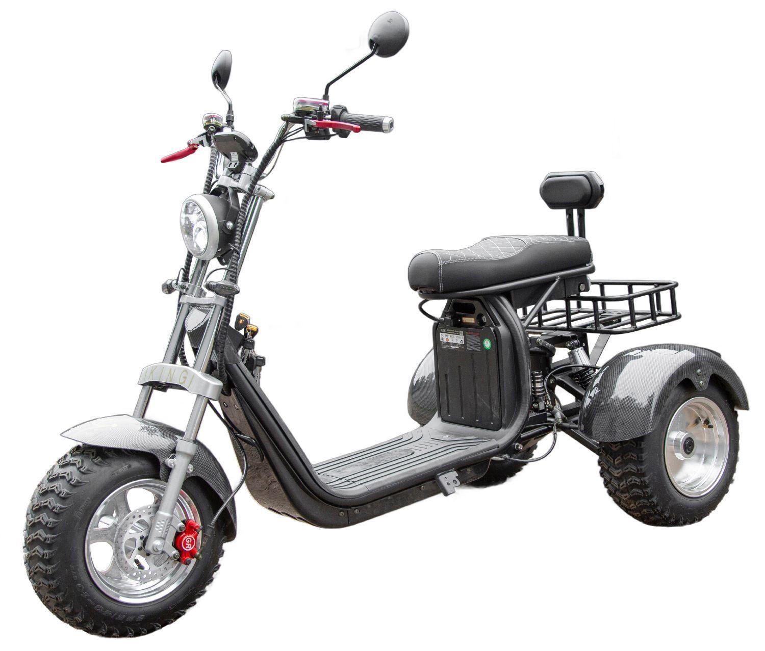 IKINGI Электроскутер M11 Pro Trike 60v 20ah 6000Ватт, черный матовый