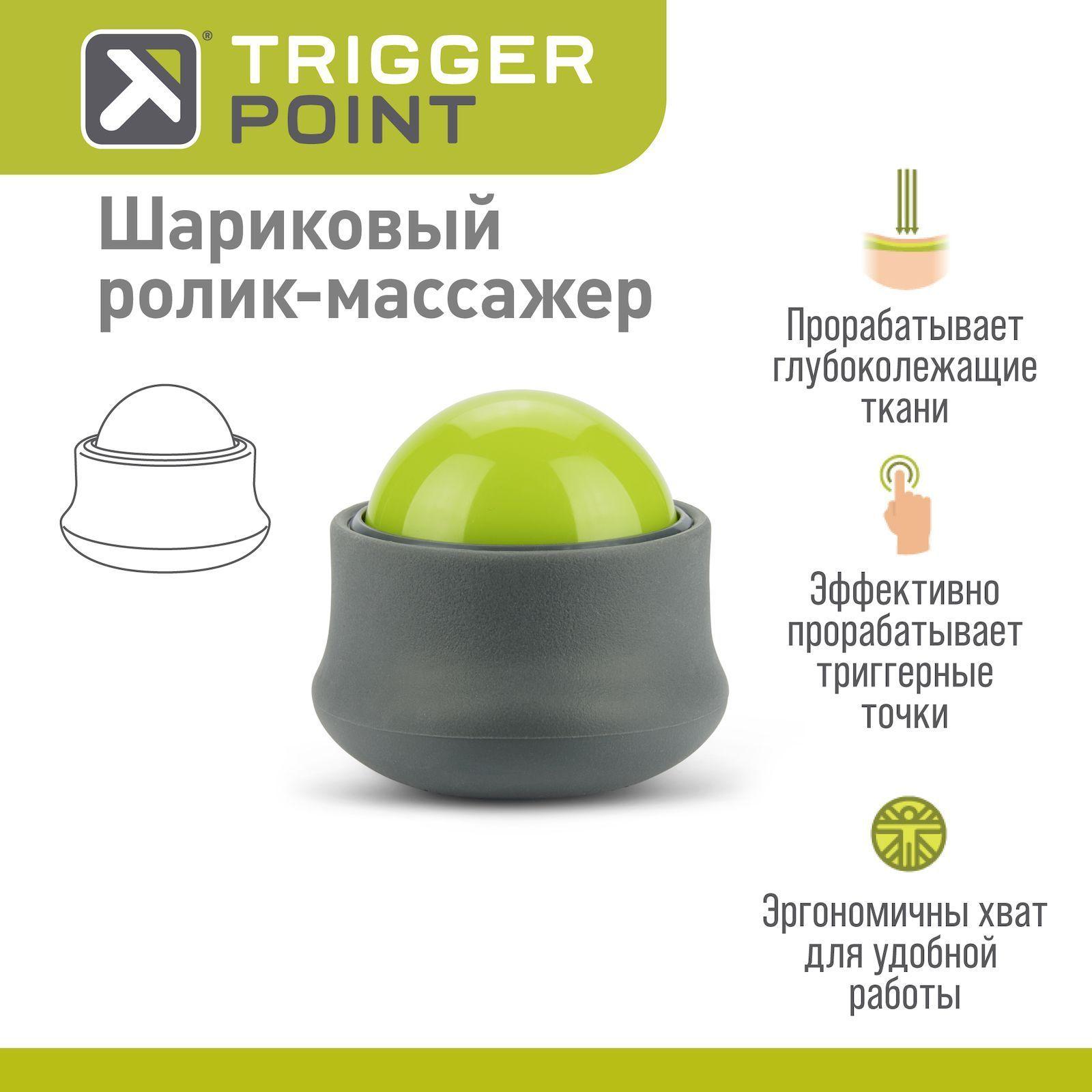 Роликовый массажер для тела и лица ручной Trigger Point HANDHELD (шариковый; антицеллюлитный)