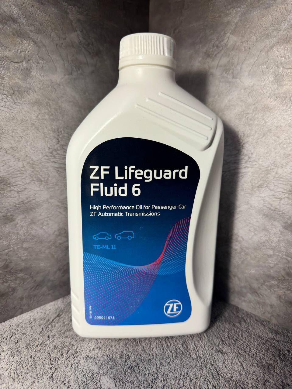 Масло Трансмиссионное ZF ATF Lifeguard Fluid 6 арт .S671.090.255 ZF 1 литр (аналог для VAG G 055 005, BMW 8322 0142516, Hyundai/KIA 040000C90SG) Жёлтое