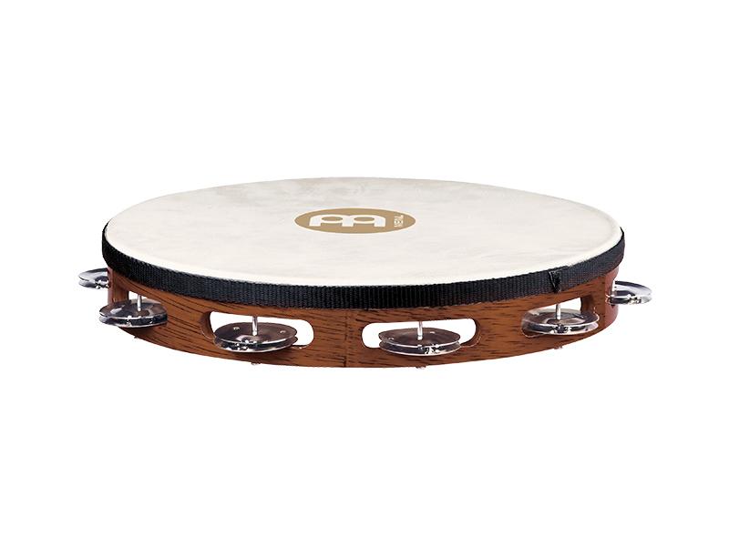 Meinl | TAH1AB Traditional Тамбурин с кожей, 1 ряд бубенцов, коричневый, Meinl