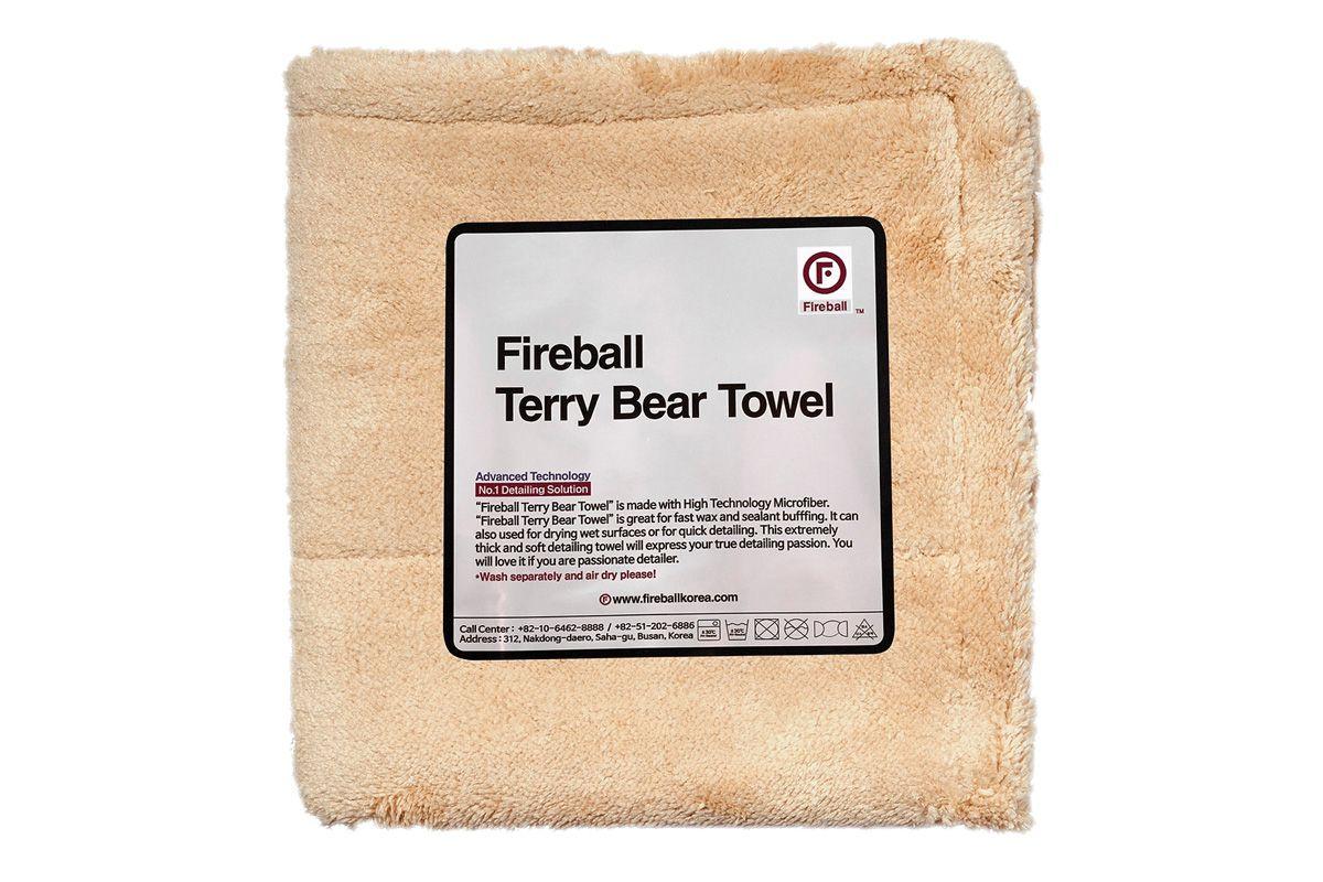 Микрофибра плюшевая без краев 40x40 Terry Bear Buffing Towel 800 gsm FIREBALL