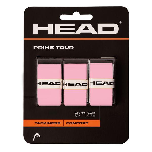 Овергрипы Head Prime Tour, намотка для теннисной ракетки 0.6 мм, 3 шт, розовая