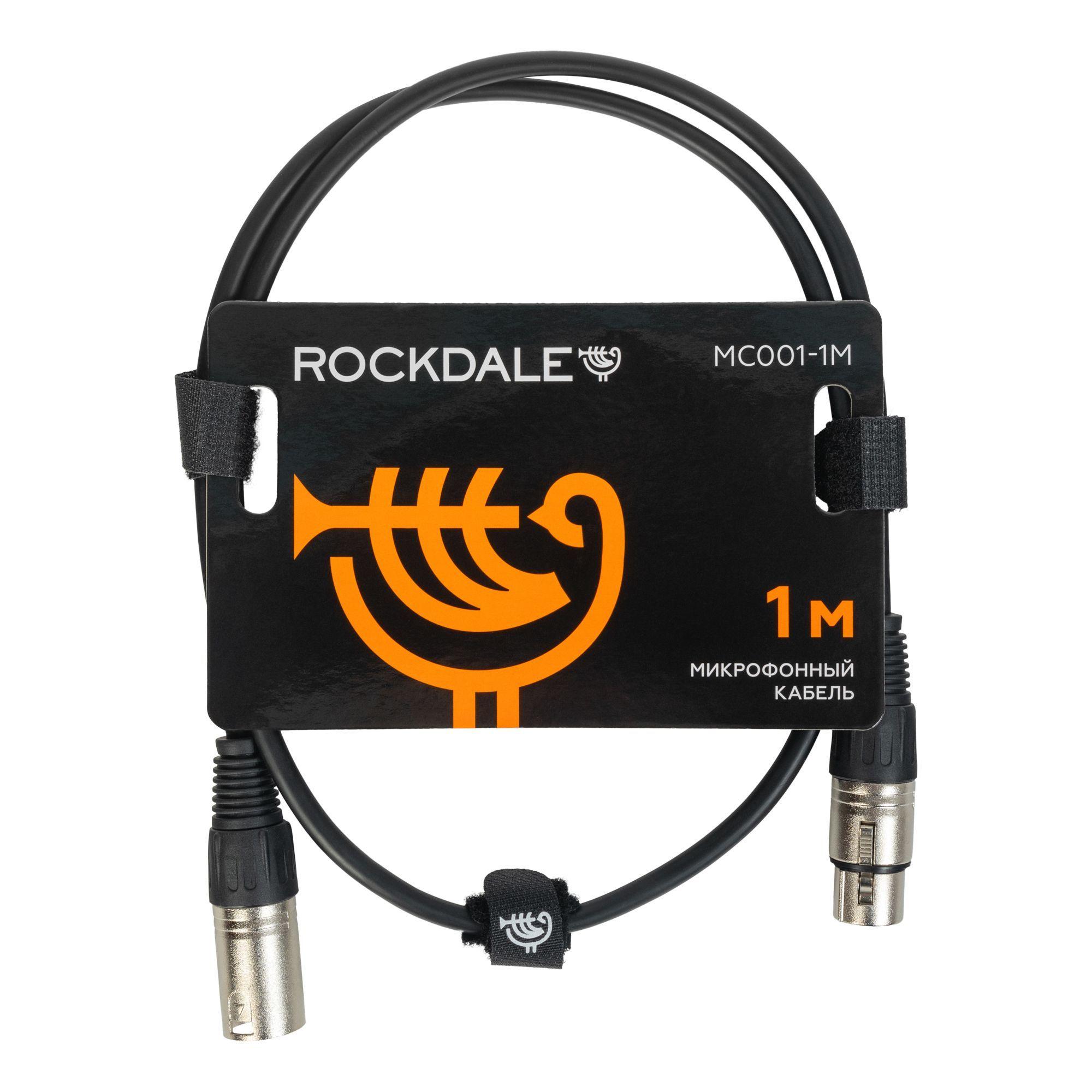 Микрофонный кабель XLR-XLR ROCKDALE MC001-1M (1 метр)