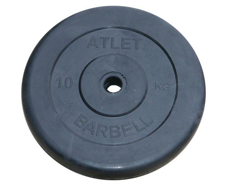 Диск обрезиненный BARBELL ATLET 10 кг / диаметр 31 мм