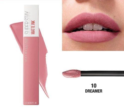 Maybelline New York Помада для губ Super Stay Matte Ink, тон 10 Dreamer, суперстойкая жидкая матовая, 5 мл