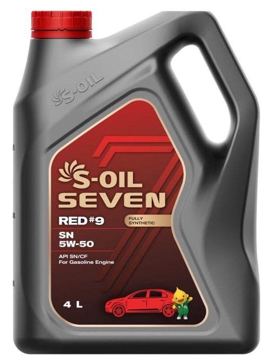 S-OIL SEVEN RED #9 SN 5W-50 Масло моторное, Синтетическое, 4 л