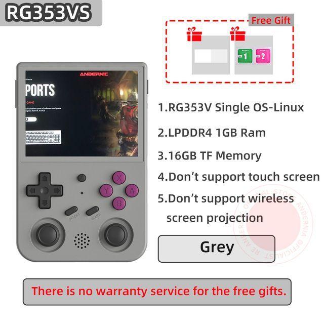 RG353VS Retro Handheld Game Console 3,5-дюймовый IPS-экран Система Linux RK3566 64-битная поддержка Bluetooth 4.2 и 5G WiFi