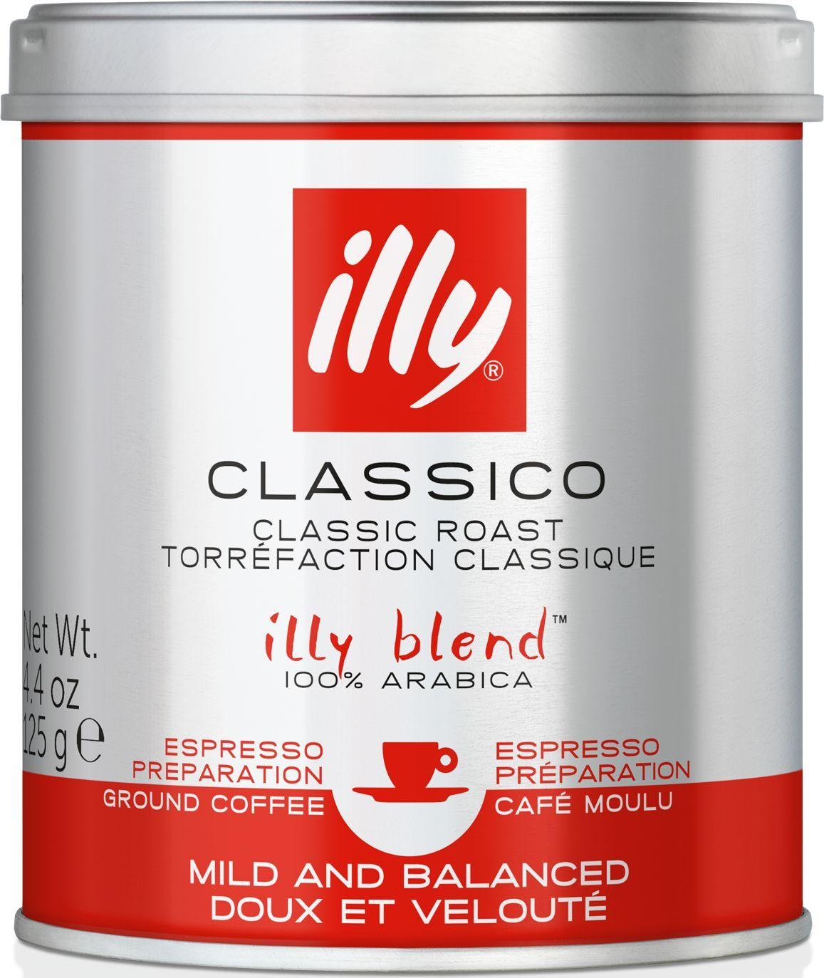 Кофе молотый illy Classico Espresso, арабика, банка 125 г (Италия)