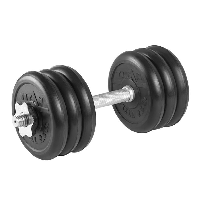 Гантель разборная 17 кг TITAN Barbell - d26, Комплектация №2 с железной ручкой