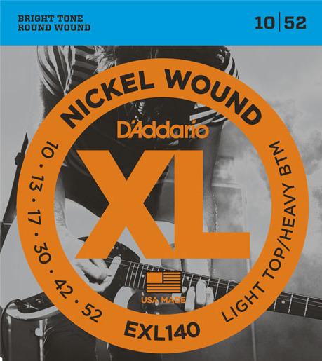 Струны D'Addario Nickel Wound 10-52 (EXL140XL). Оригинальные, США!