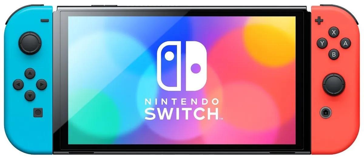 Игровая консоль, игровая приставка Nintendo Switch OLED 64 Гб, неон