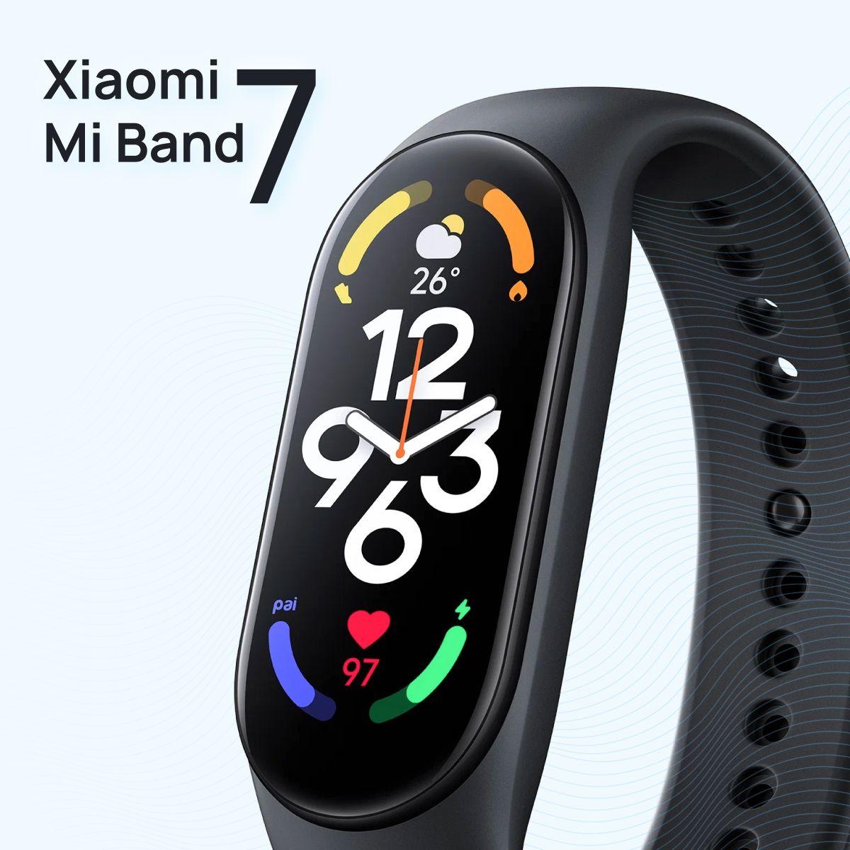 Фитнес браслет Xiaomi Mi Band 7 умные smart часы / версия CN, черные