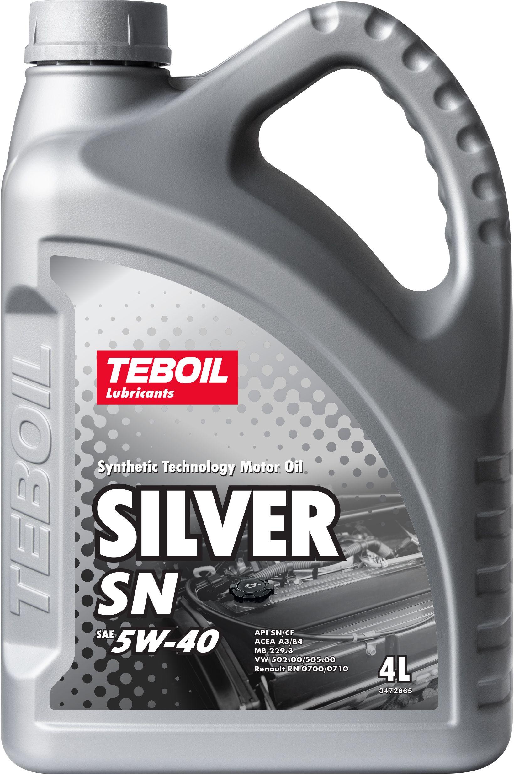 TEBOIL SILVER SN 5W-40 Масло моторное, Полусинтетическое, 4 л