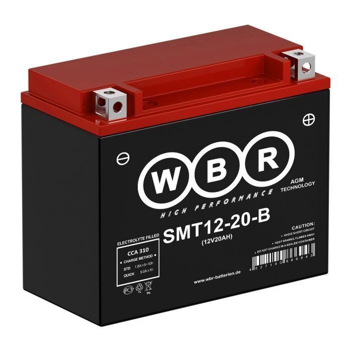 WBR SMT12-20-B Аккумулятор стартерный 12В 20Ач