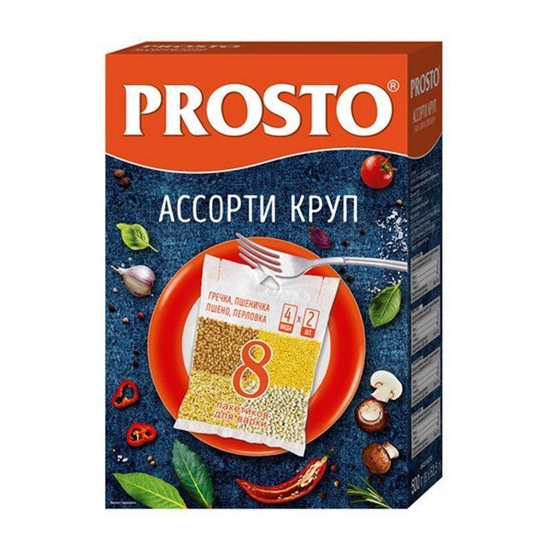 Каша быстрого приготовления ассорти круп в пакетиках Prosto 8*80гр